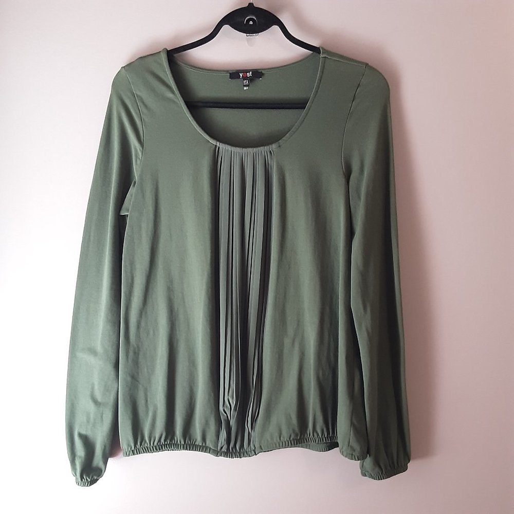 Yest European Brand - Green Long Sleeve Top Blouse T-shirt Size S/M